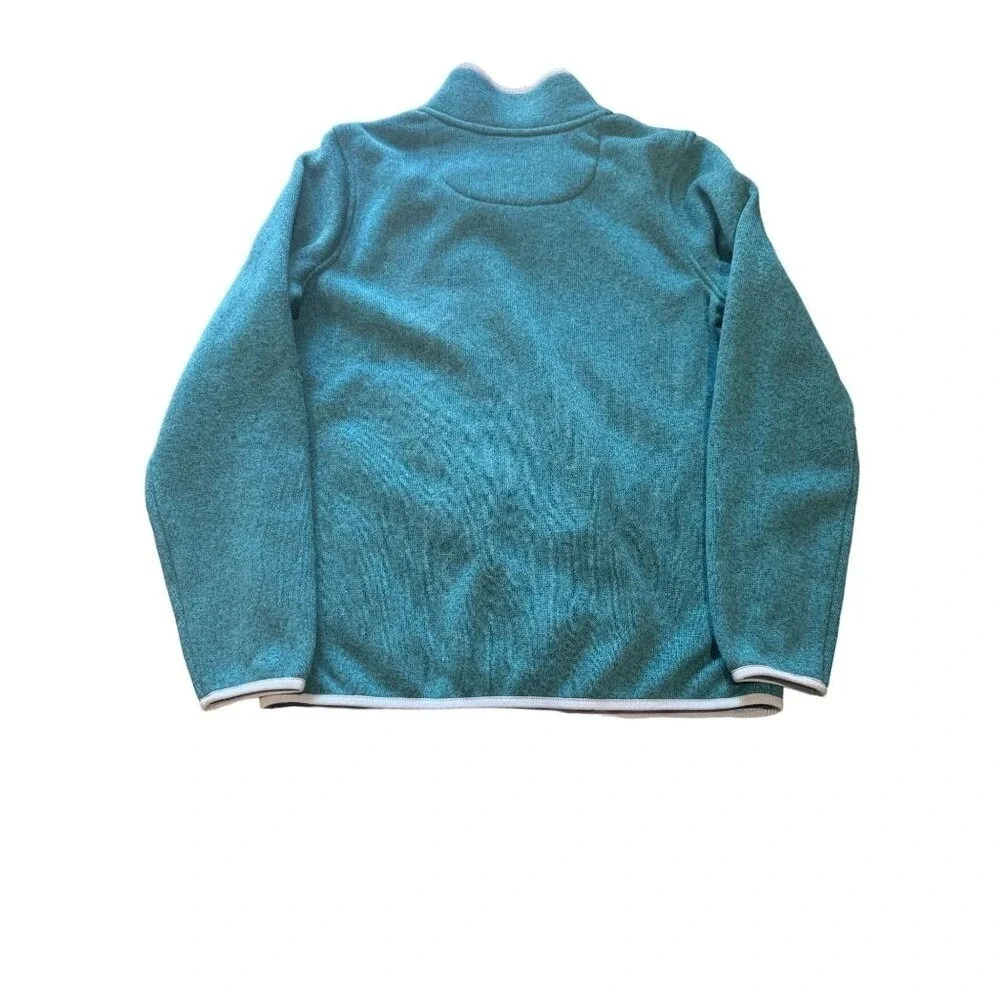 L.L. Bean Soft Micro D Snap-T Fleece‎ Pullover Sweater Blue Women's M Reg |W1
